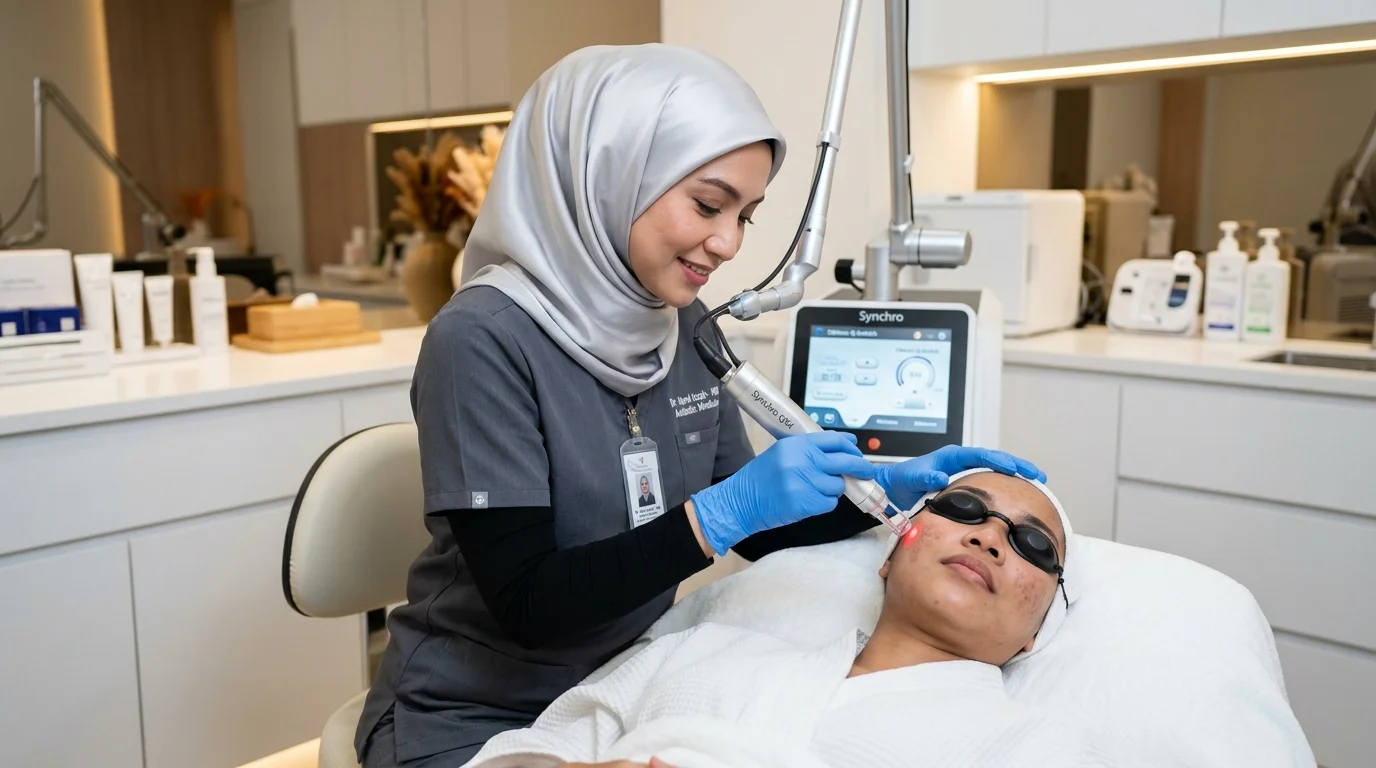 Selective Melanin Laser Toning
